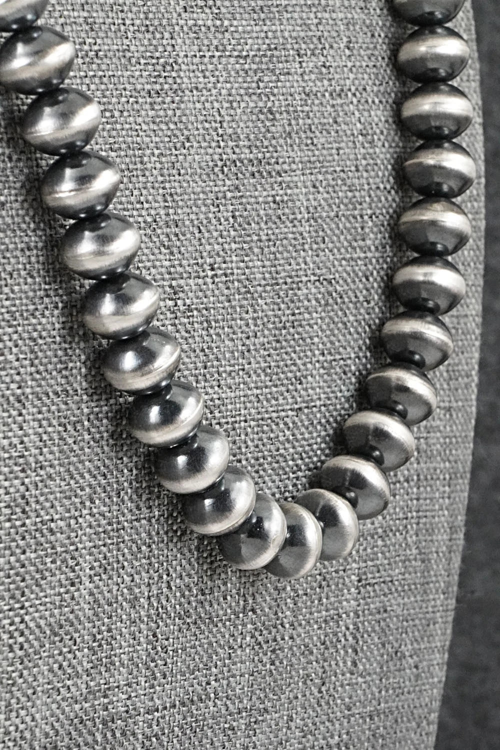 Sterling Silver Navajo Pearl Necklace 20" - Crystal Haley