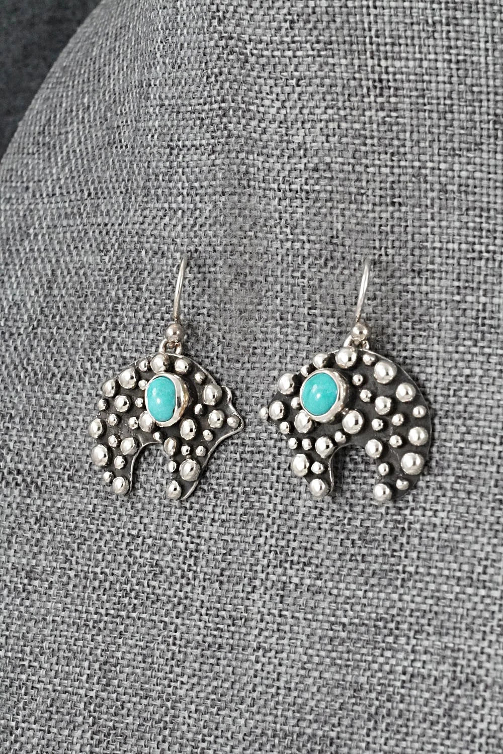 Turquoise & Sterling Silver Earrings - Raymond Coriz