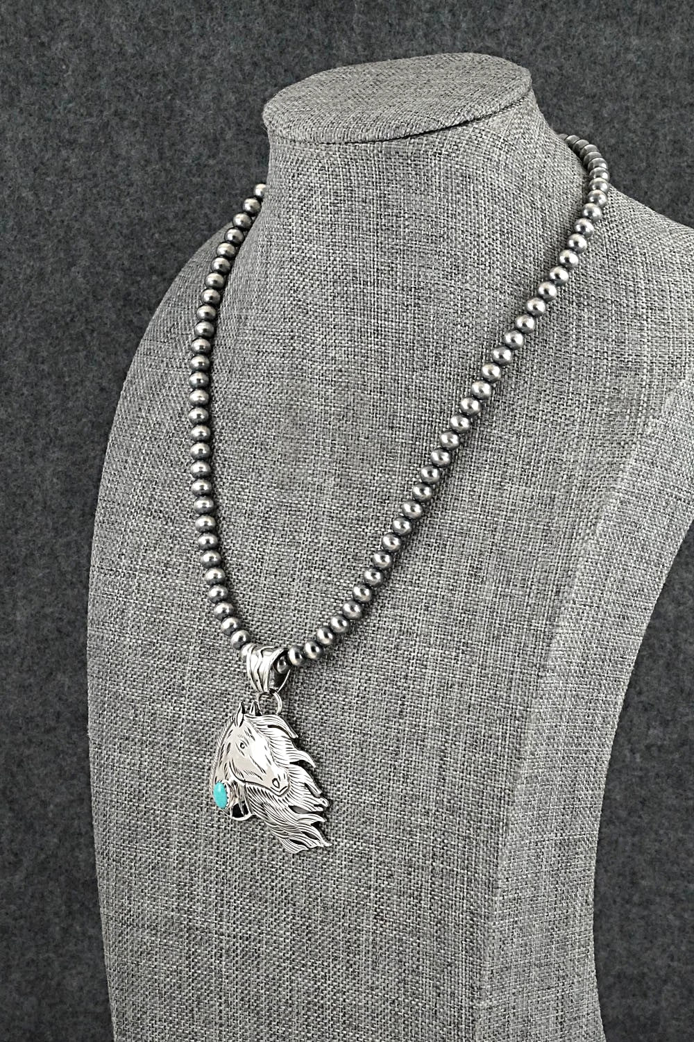 Turquoise & Sterling Silver Necklace - Jeremy Delgarito
