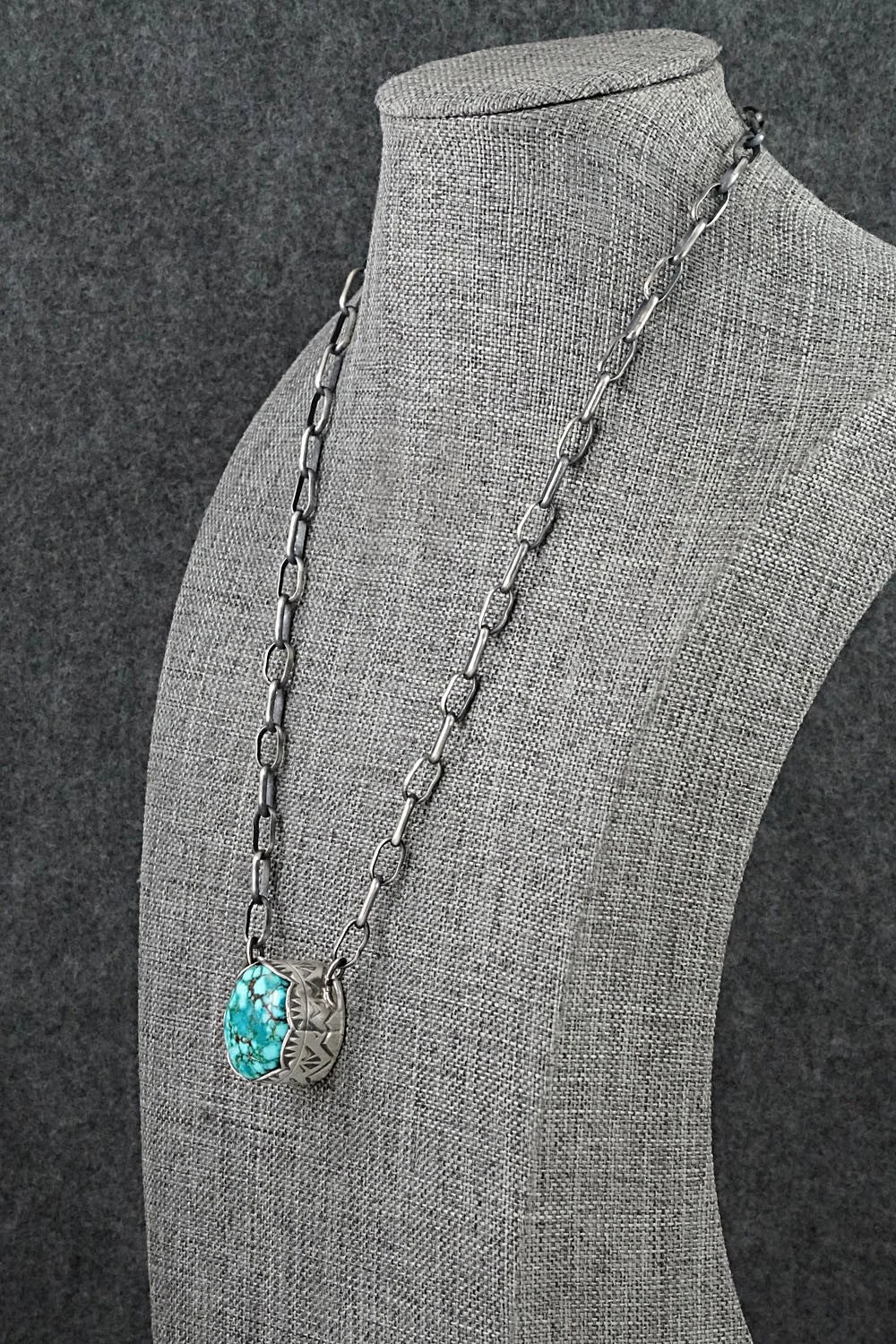 Turquoise & Sterling Silver Necklace - Paul Livingston
