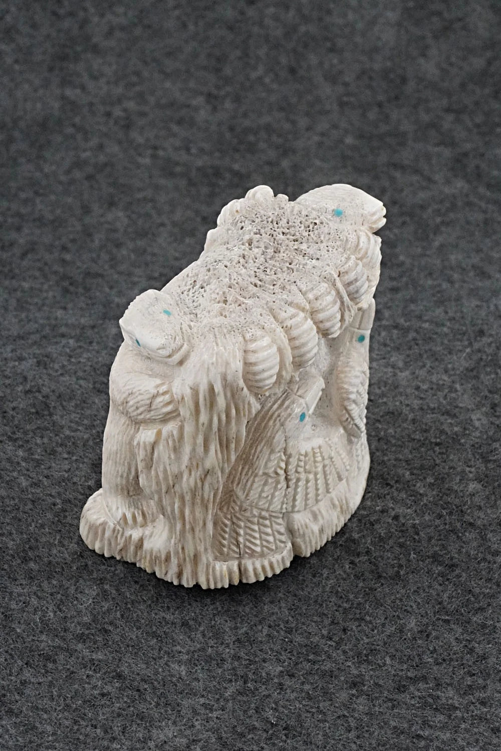 Bears and Eagles Zuni Fetish Carving - Destry Siutza