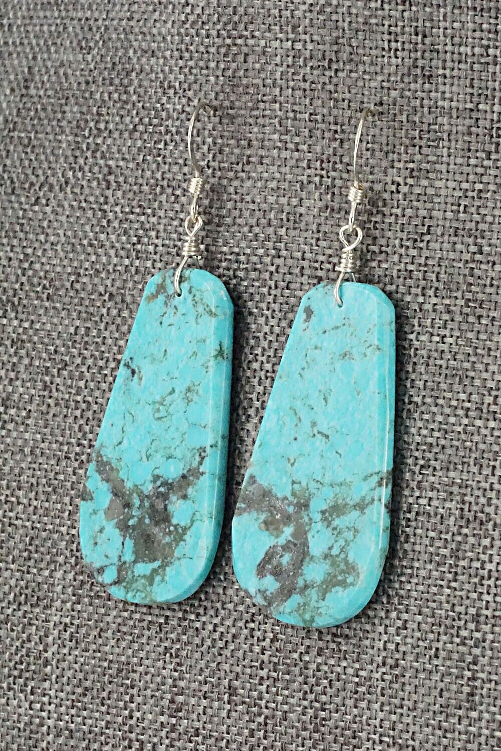Turquoise & Sterling Silver Earrings - Lupe Lovato