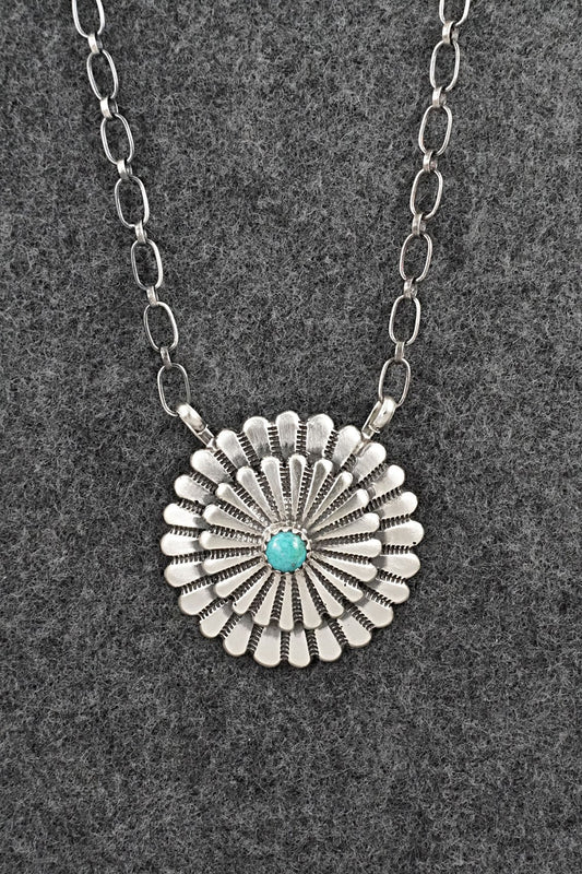 Turquoise & Sterling Silver Necklace - Sheldon Mariano