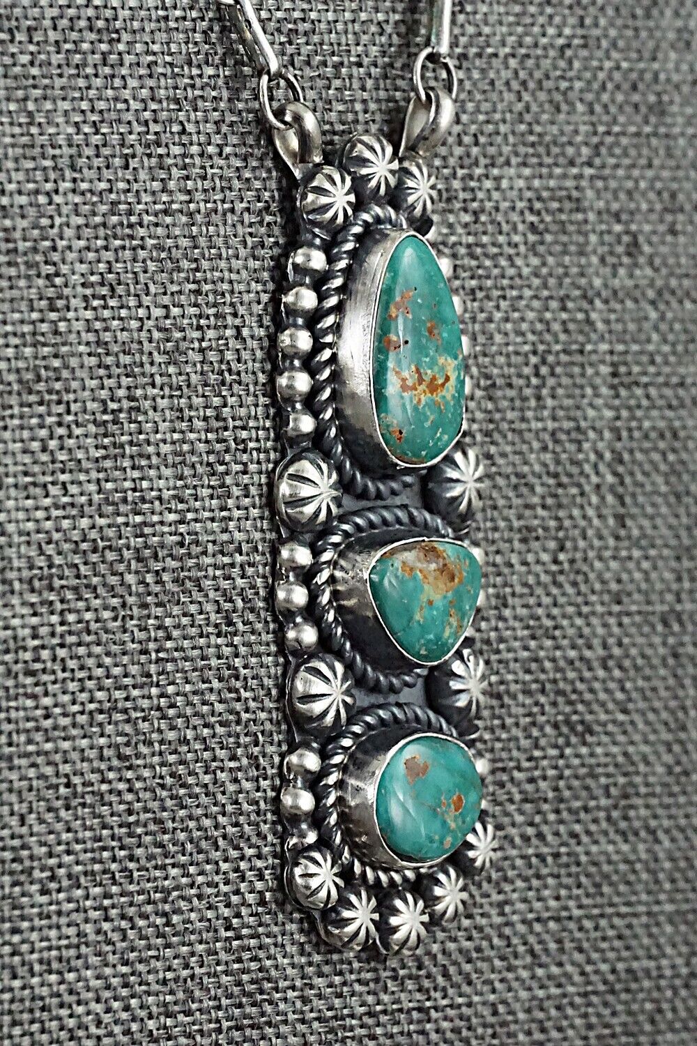 Turquoise & Sterling Silver Necklace - Jeff James