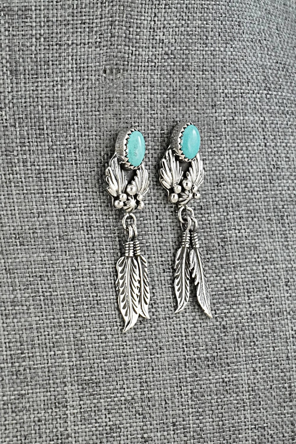 Turquoise & Sterling Silver Earrings - Marie Bahe