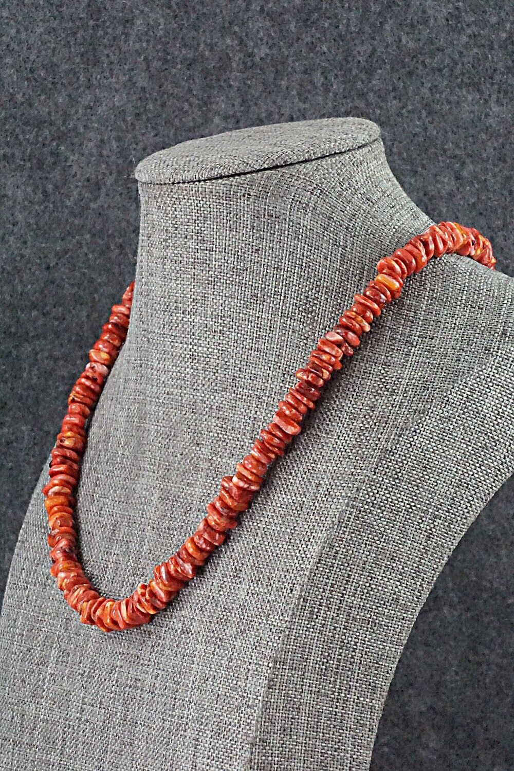 Spiny Oyster & Sterling Silver Necklace - Louise Joe