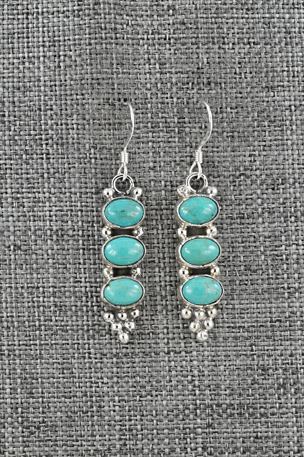 Turquoise & Sterling Silver Earrings - Gary Shorty