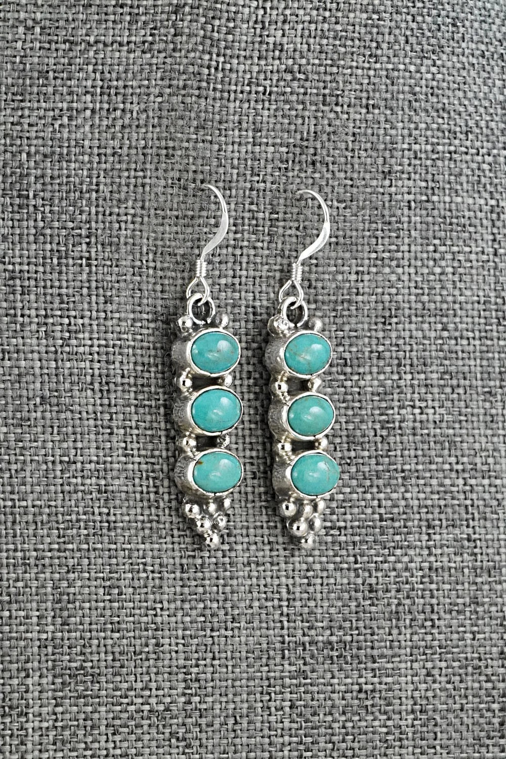 Turquoise & Sterling Silver Earrings - Gary Shorty