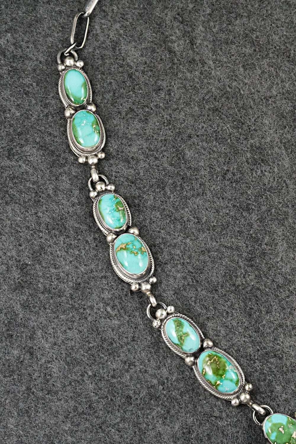 Turquoise & Sterling Silver Squash Blossom Set - Kathleen Livingston