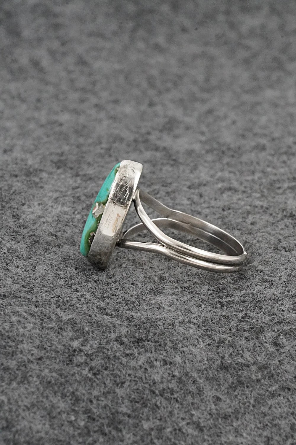 Turquoise & Sterling Silver Ring - Rosemary Saunders - Size 8