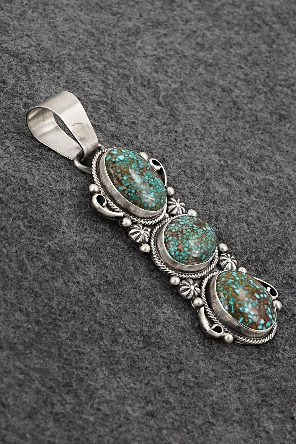 Turquoise & Sterling Silver Pendant - Paul Livingston