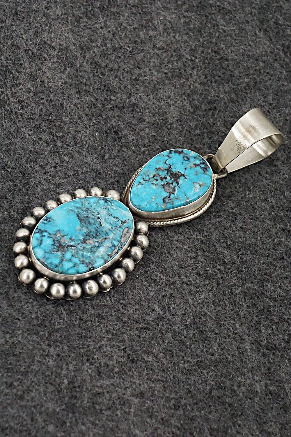 Turquoise & Sterling Silver Pendant - Bobby Johnson