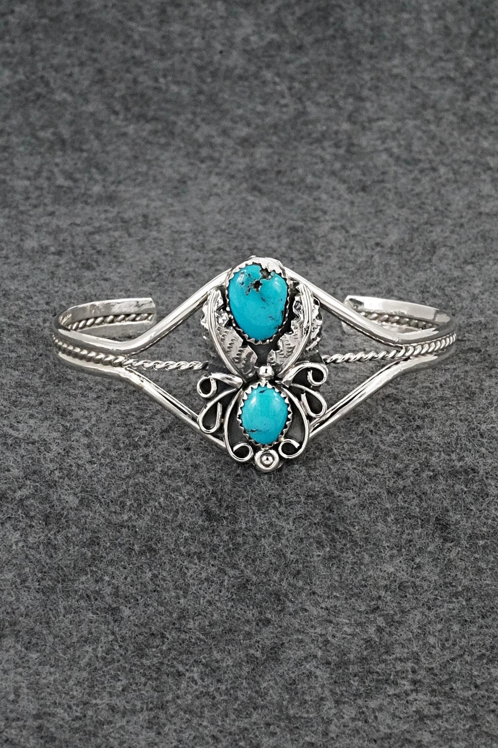 Turquoise & Sterling Silver Bracelet - Harry B. Yazzie