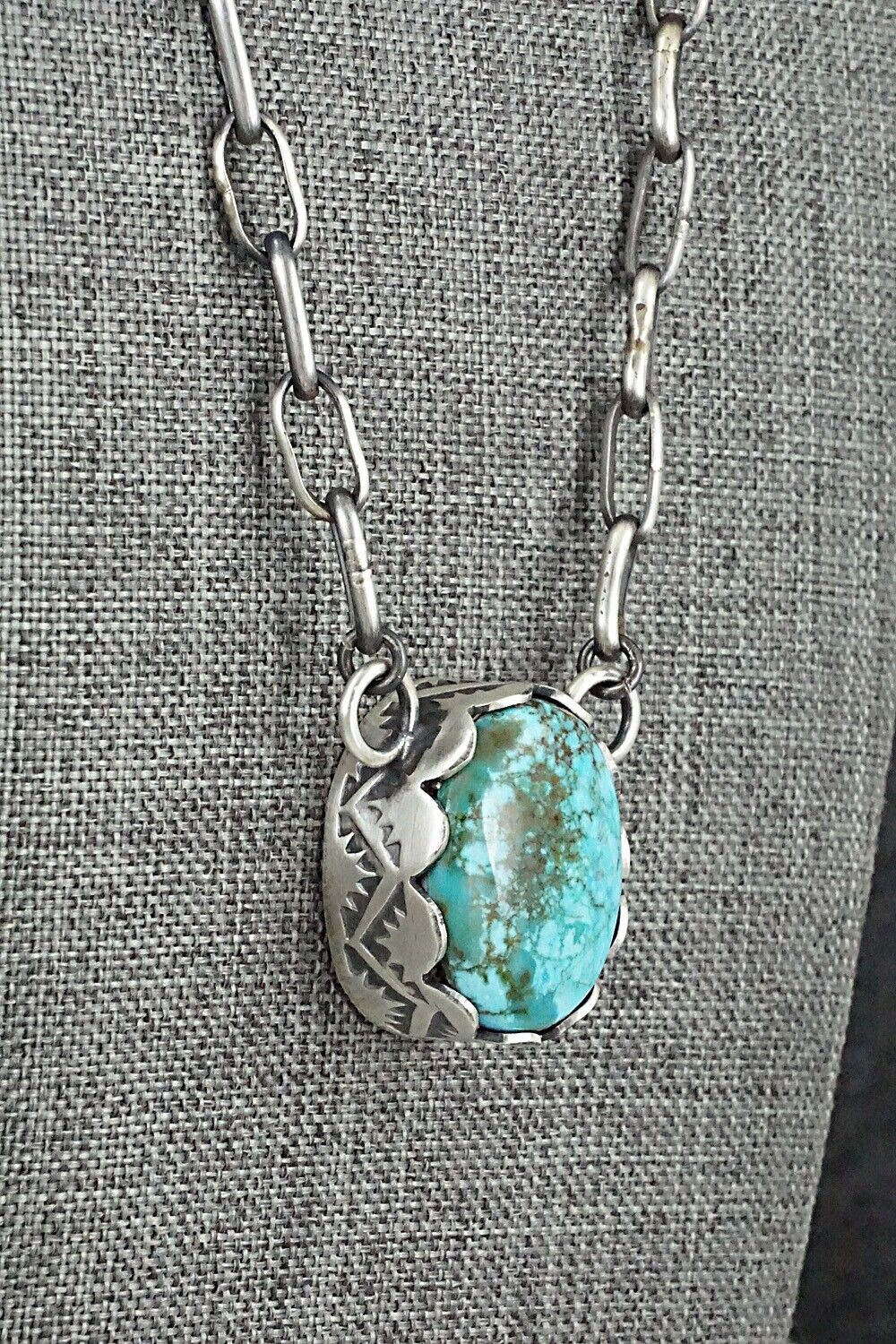 Turquoise & Sterling Silver Necklace - Paul Livingston