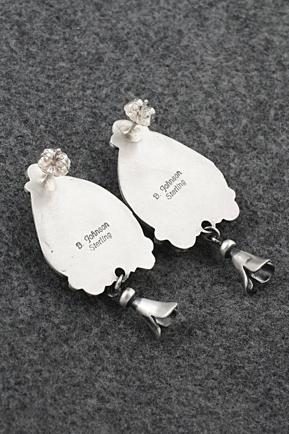 Turquoise & Sterling Silver Earrings - Bobby Johnson