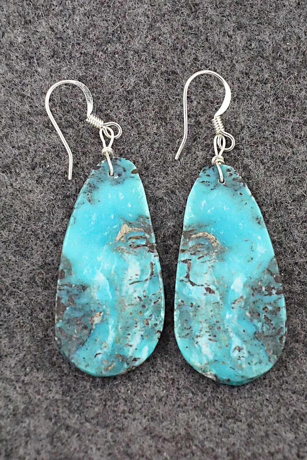 Turquoise & Sterling Silver Earrings - Joe Garcia