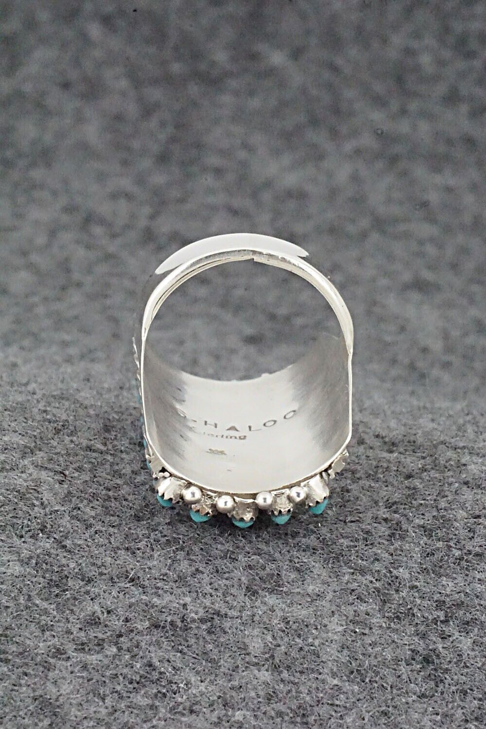 Turquoise & Sterling Silver Ring - Stephen Haloo - Size 8