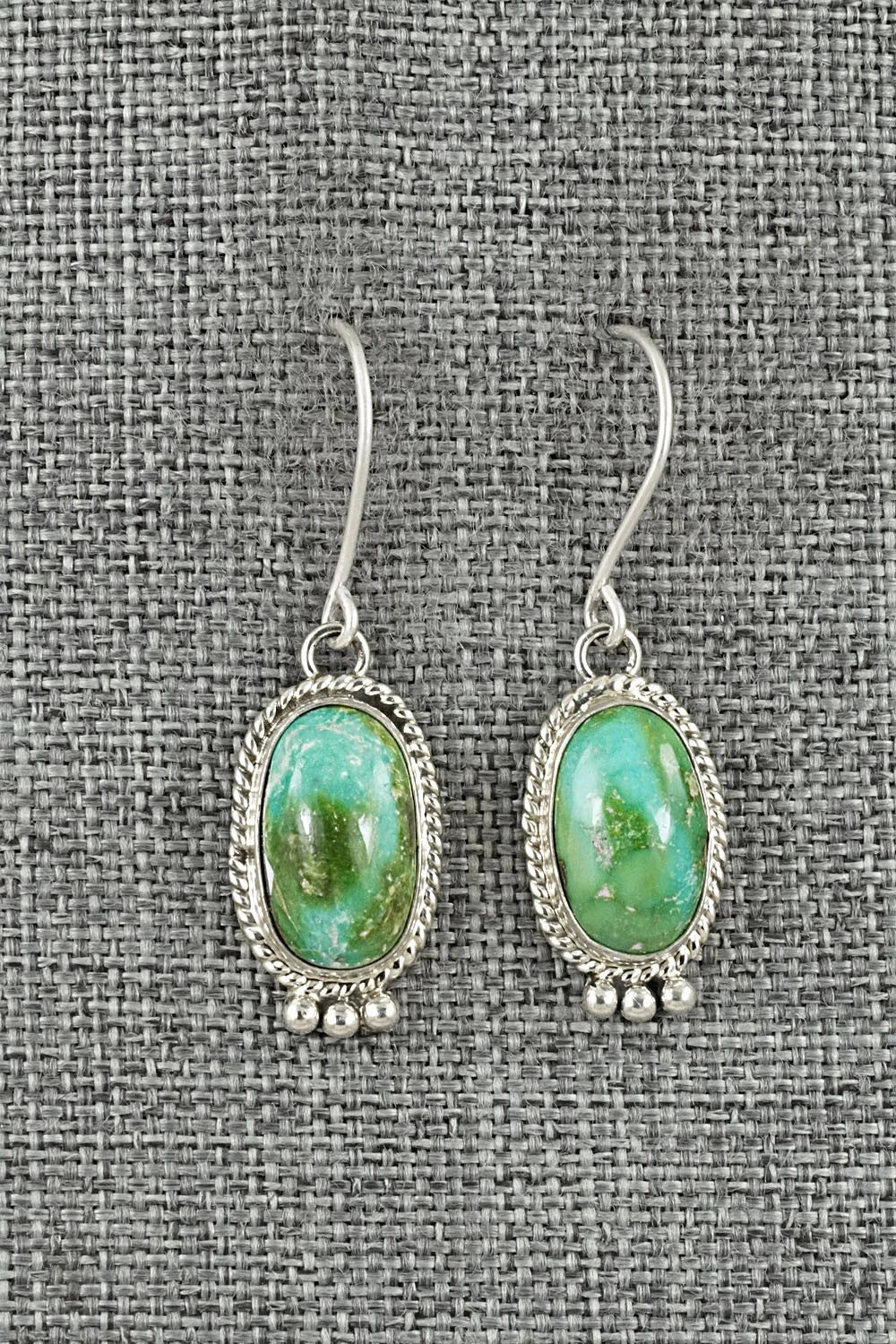 Turquoise & Sterling Silver Earrings - Eugene Gruber