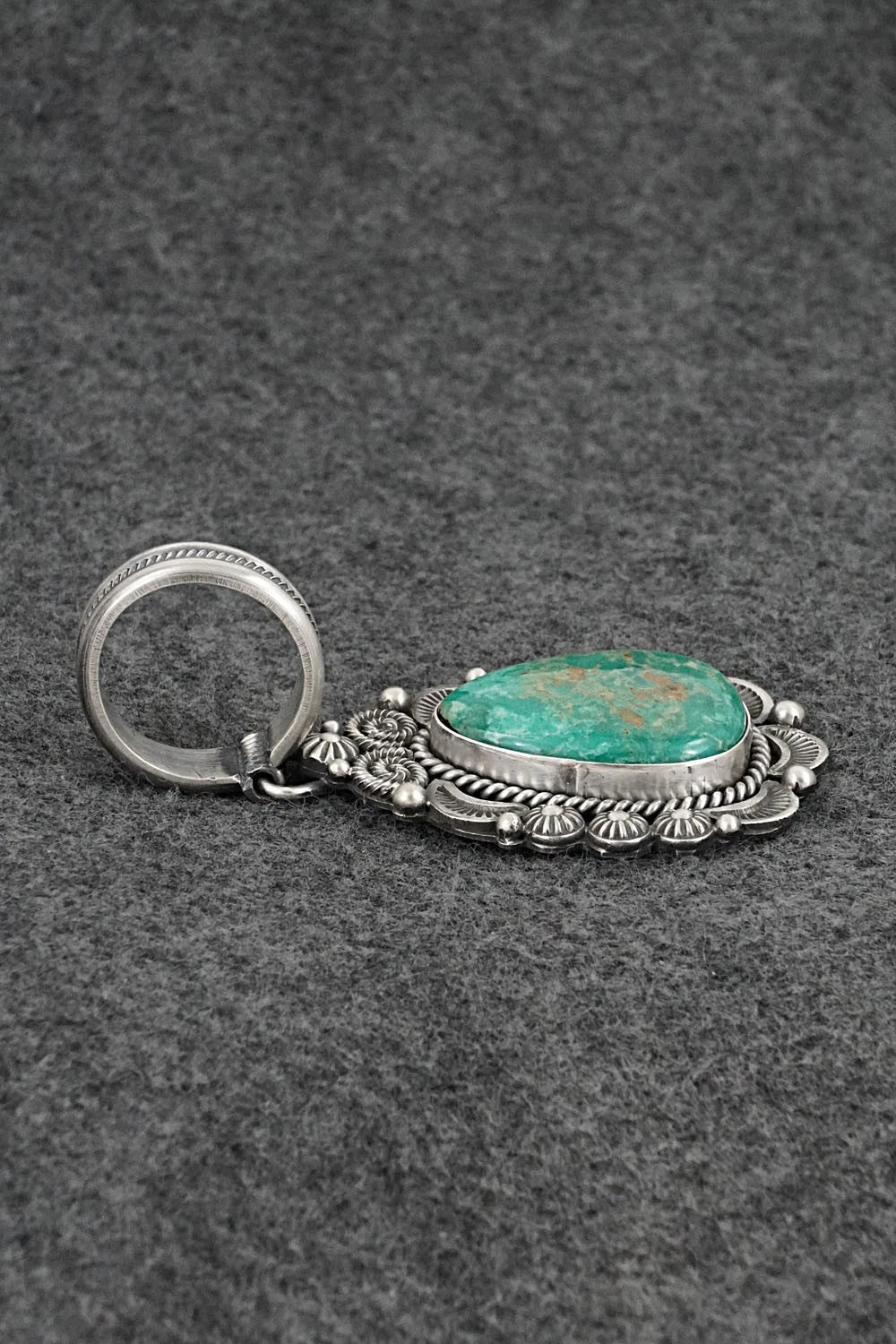 Turquoise & Sterling Silver Pendant - Rosita Calladitto