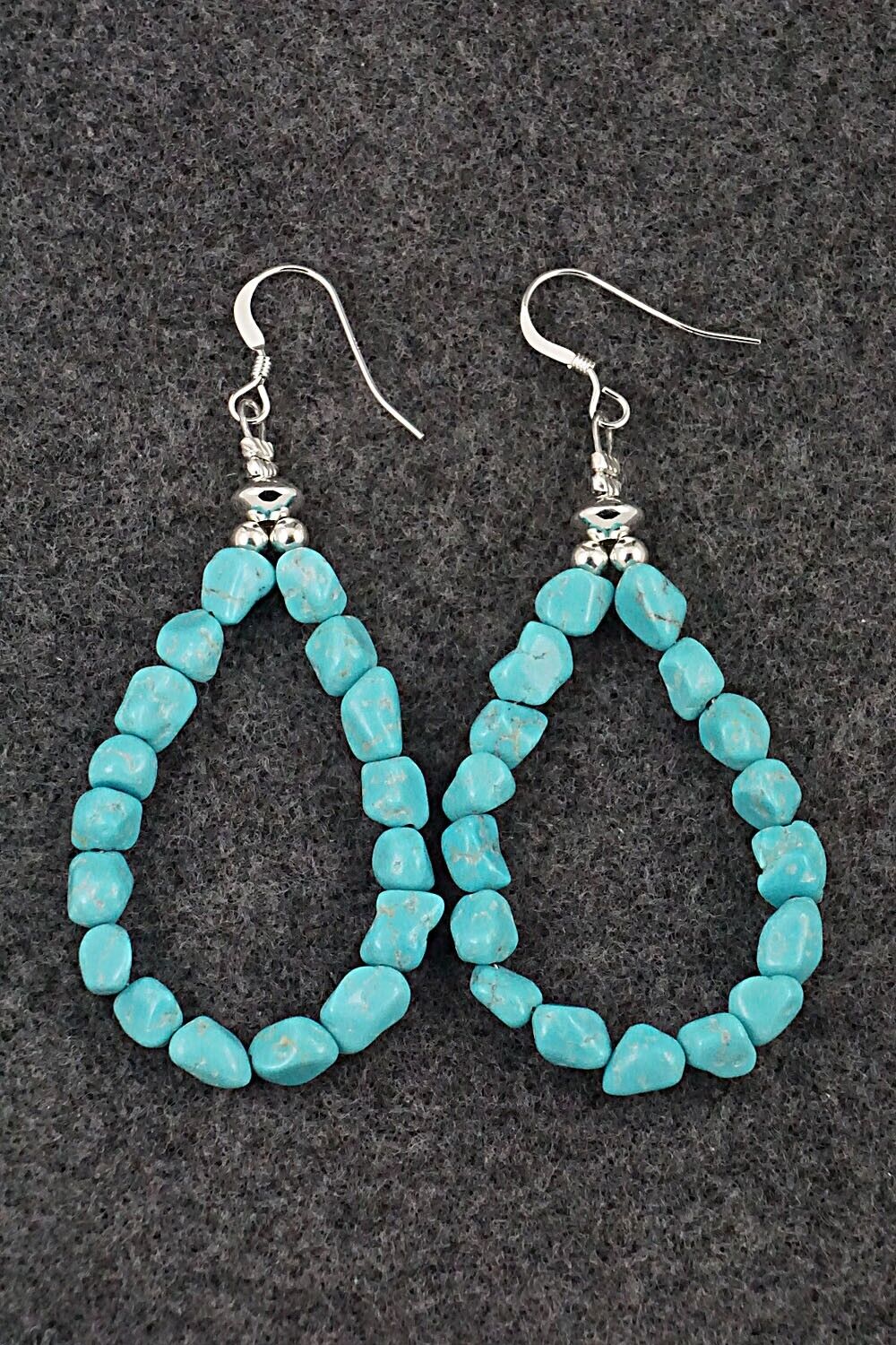 Turquoise & Sterling Silver Earrings - Louise Joe