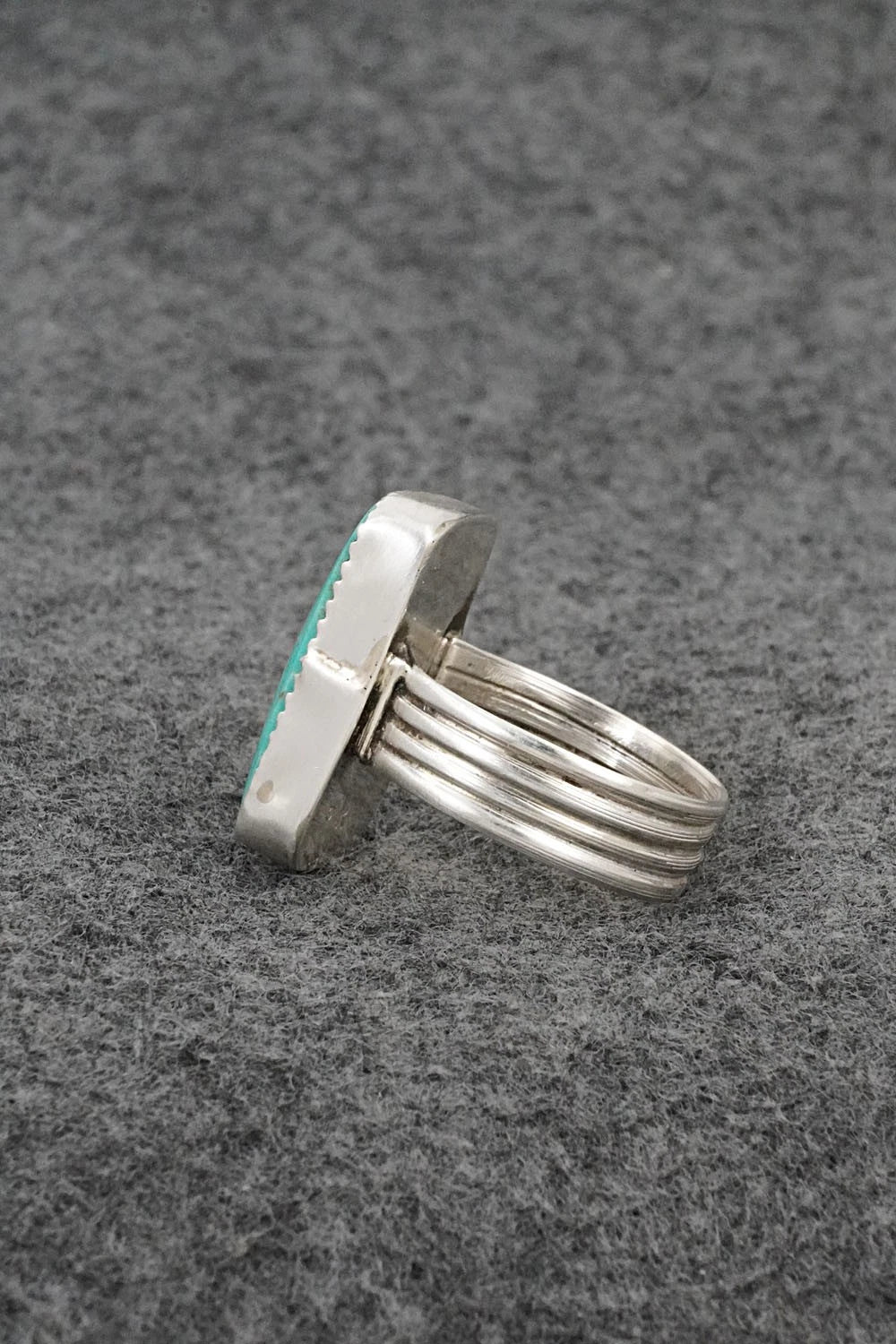 Turquoise & Sterling Silver Ring - Priscilla Reeder - Size 9.5