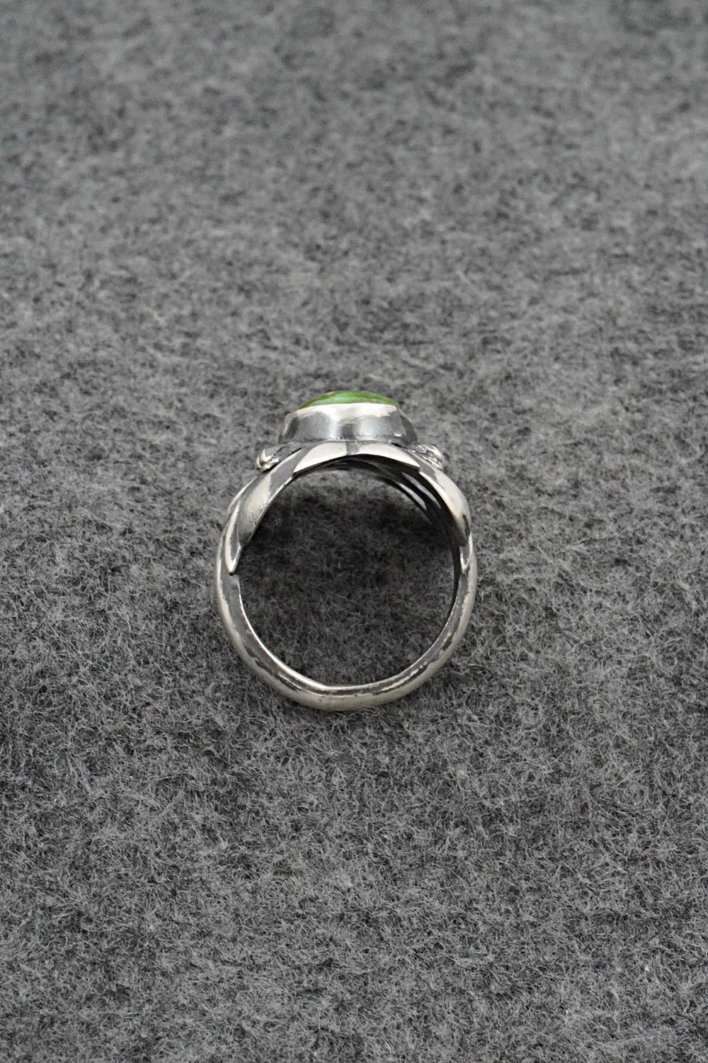 Turquoise & Sterling Silver Ring - Harrison Bitsue - Size 7