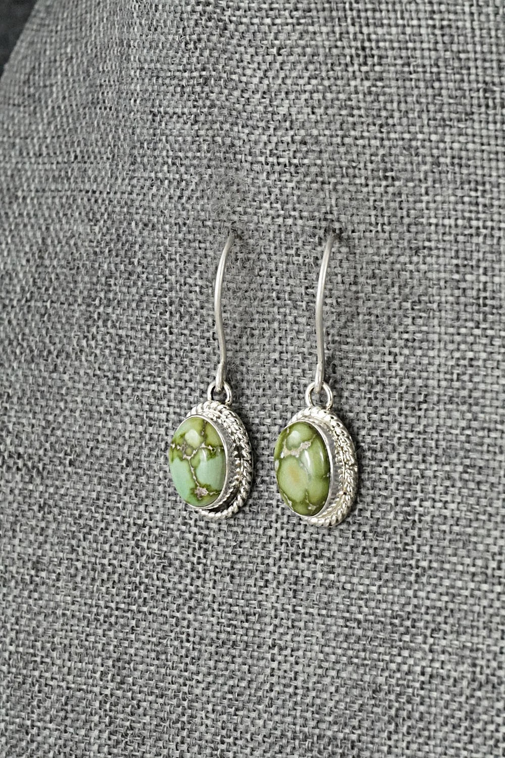 Turquoise & Sterling Silver Earrings - Eugene Gruber