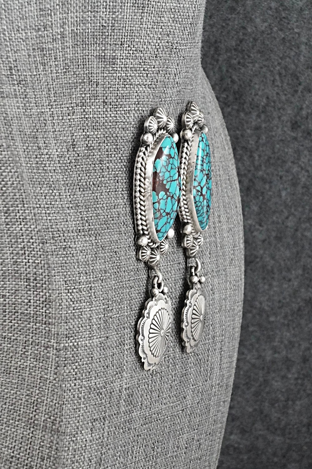 Turquoise & Sterling Silver Earrings - Michael Calladitto