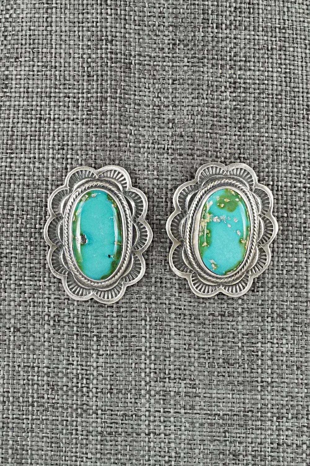 Turquoise & Sterling Silver Necklace and Earrings Set - Randy Boyd