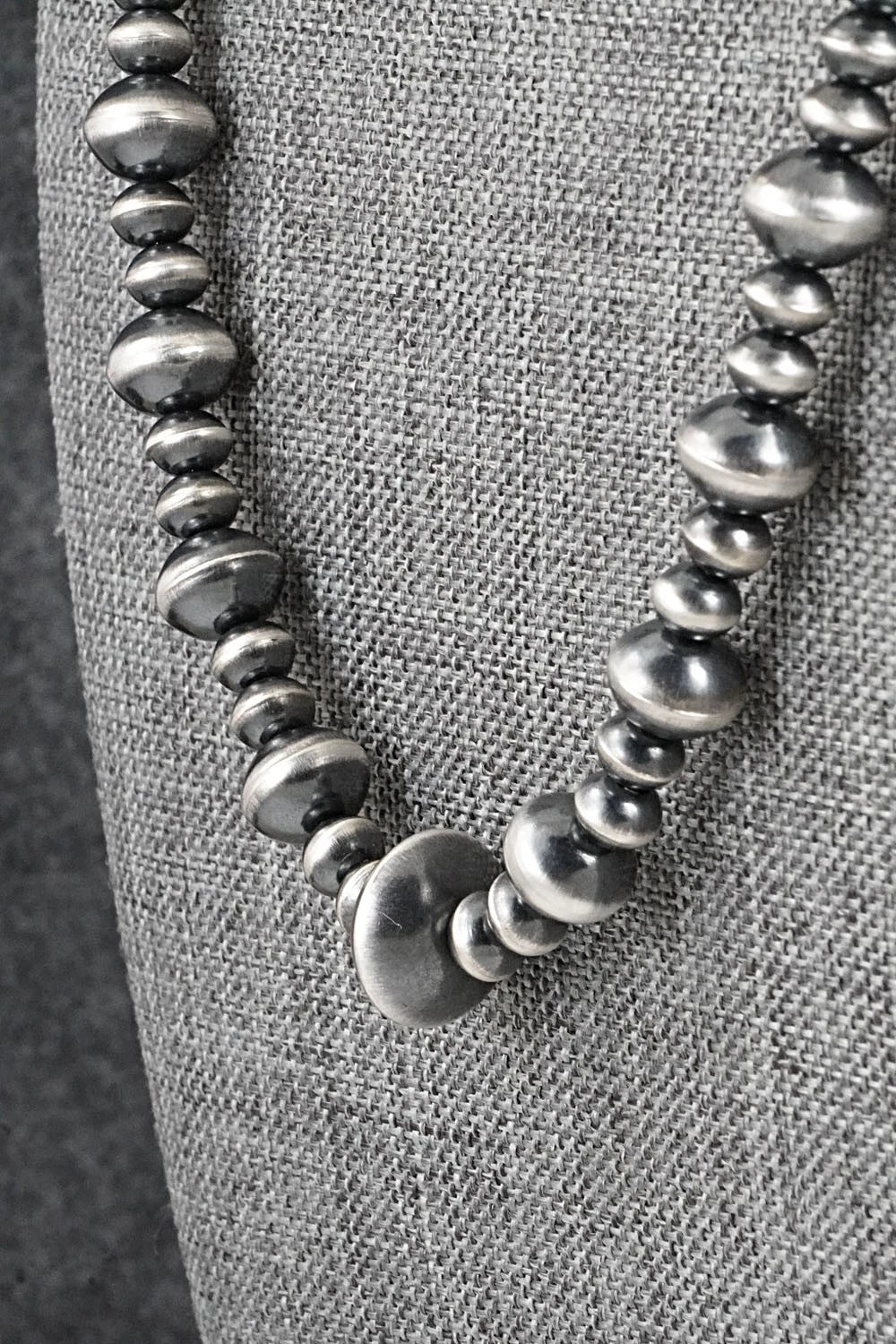 Sterling Silver Navajo Pearl Necklace 20" - Crystal Haley