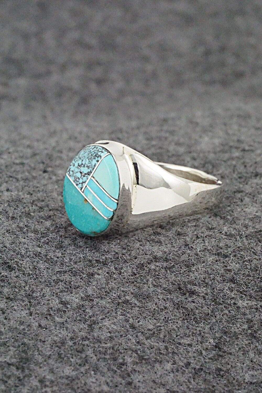 Turquoise & Sterling Silver Ring - Patrick Lincoln - Size 11