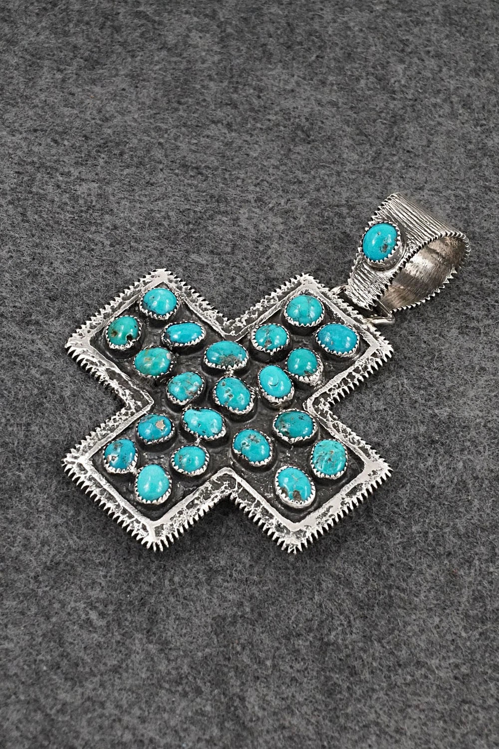 Turquoise & Sterling Silver Pendant - Delbert Arviso
