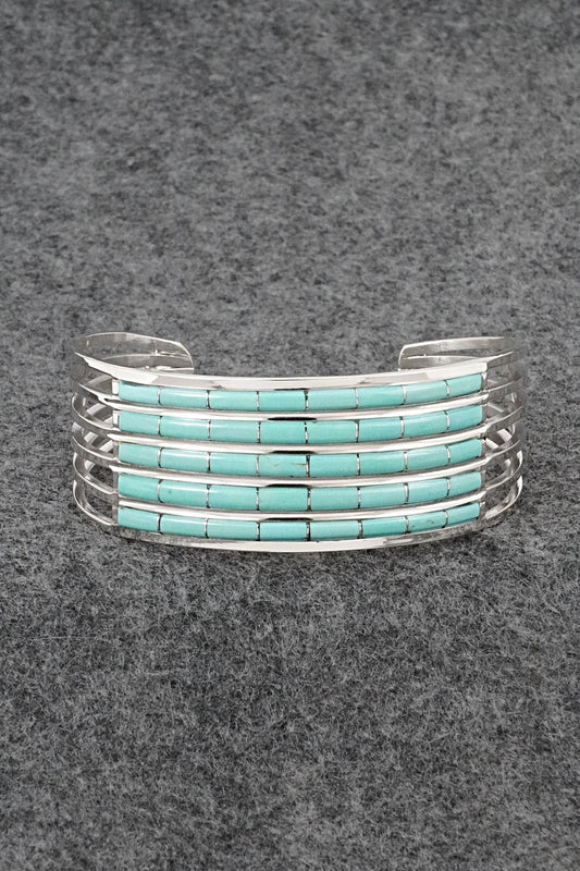 Turquoise & Sterling Silver Inlay Bracelet - Anson Wallace
