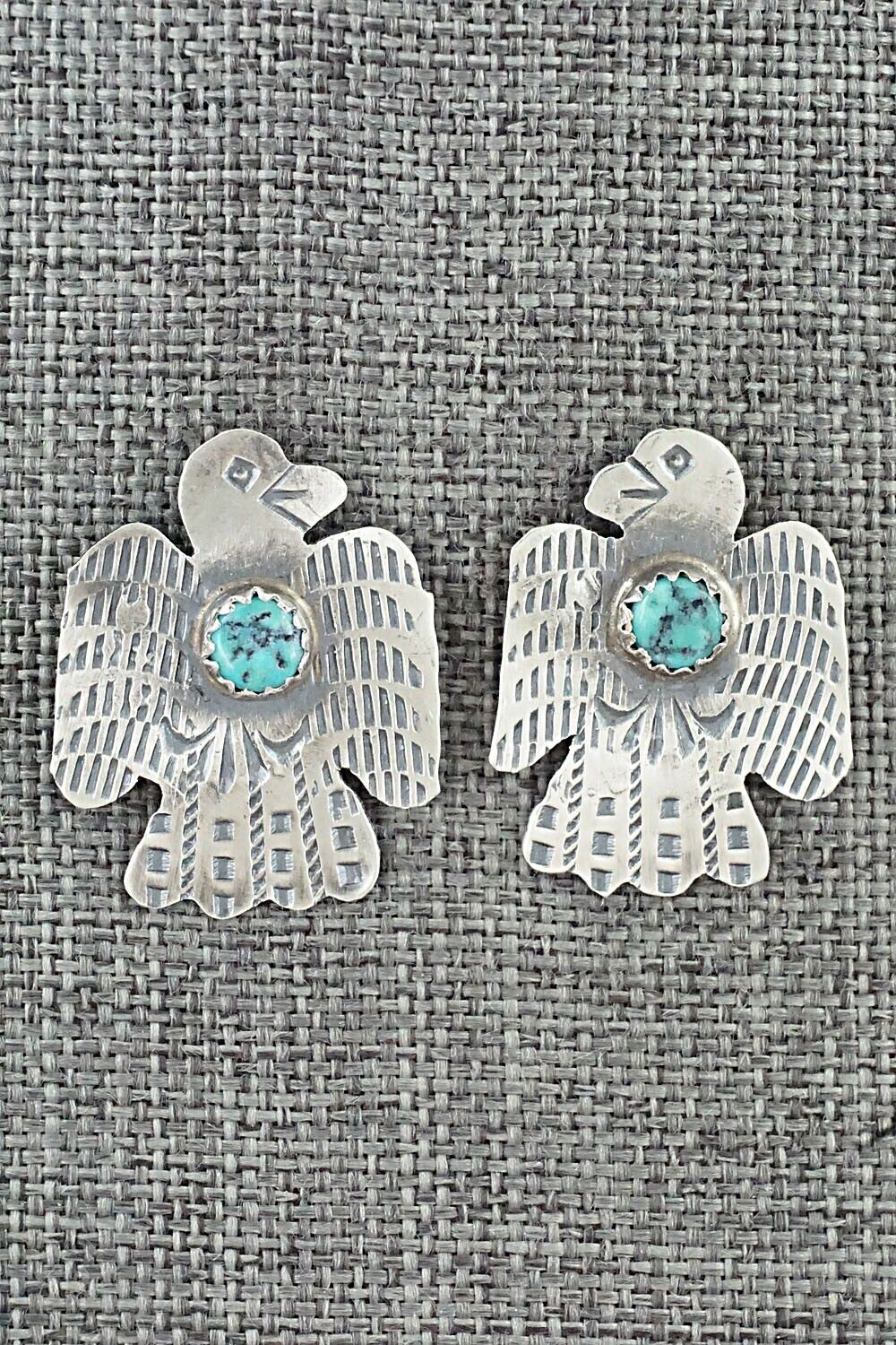 Turquoise & Sterling Silver Earrings - Gabrielle Yazzie