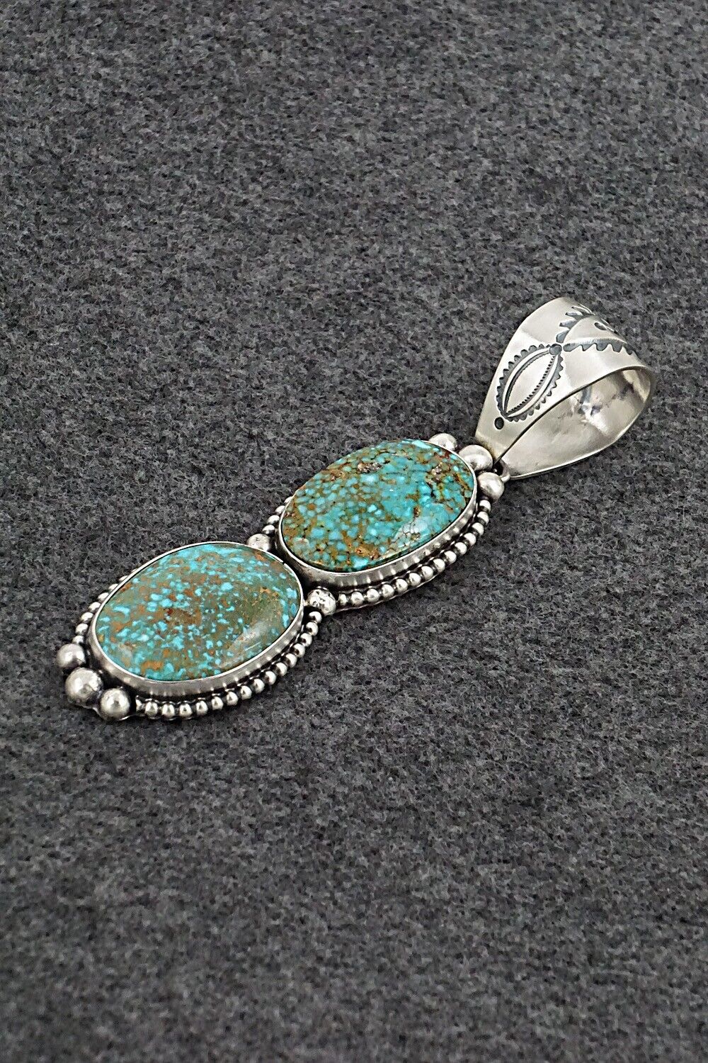 Turquoise & Sterling Silver Pendant - Darrin Livingston