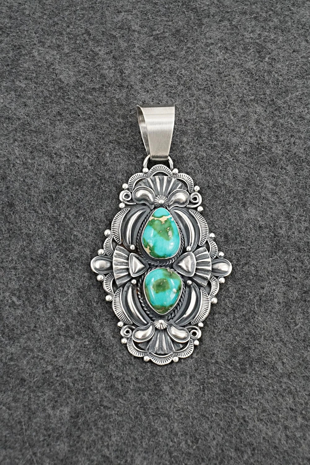Turquoise and Sterling Silver Pendant - Derrick Gordon