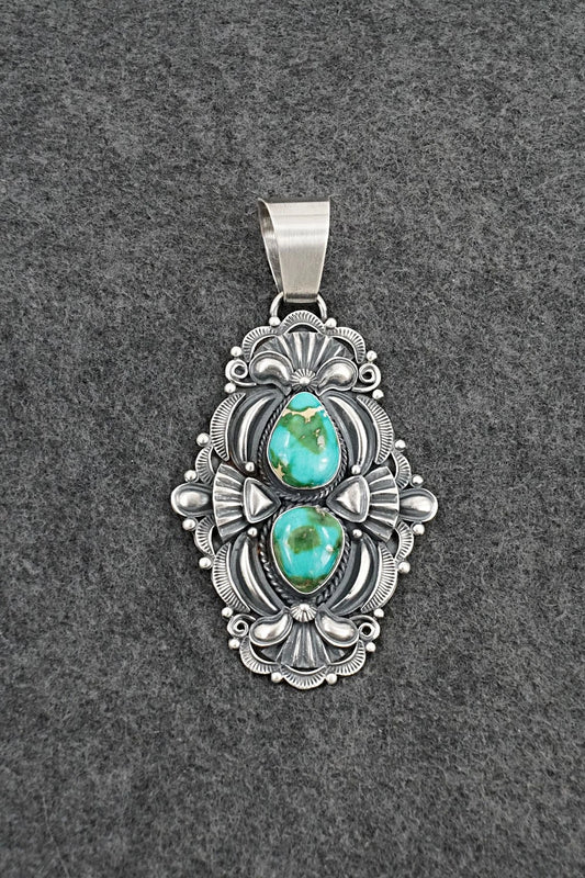 Turquoise and Sterling Silver Pendant - Derrick Gordon