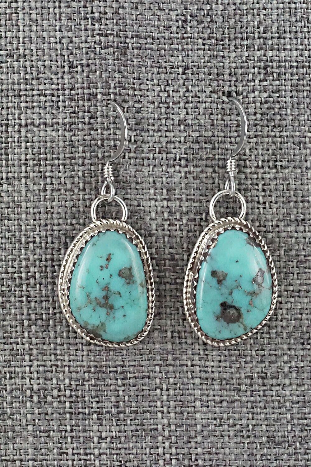 Turquoise & Sterling Silver Earrings - Ernest Hawthorne