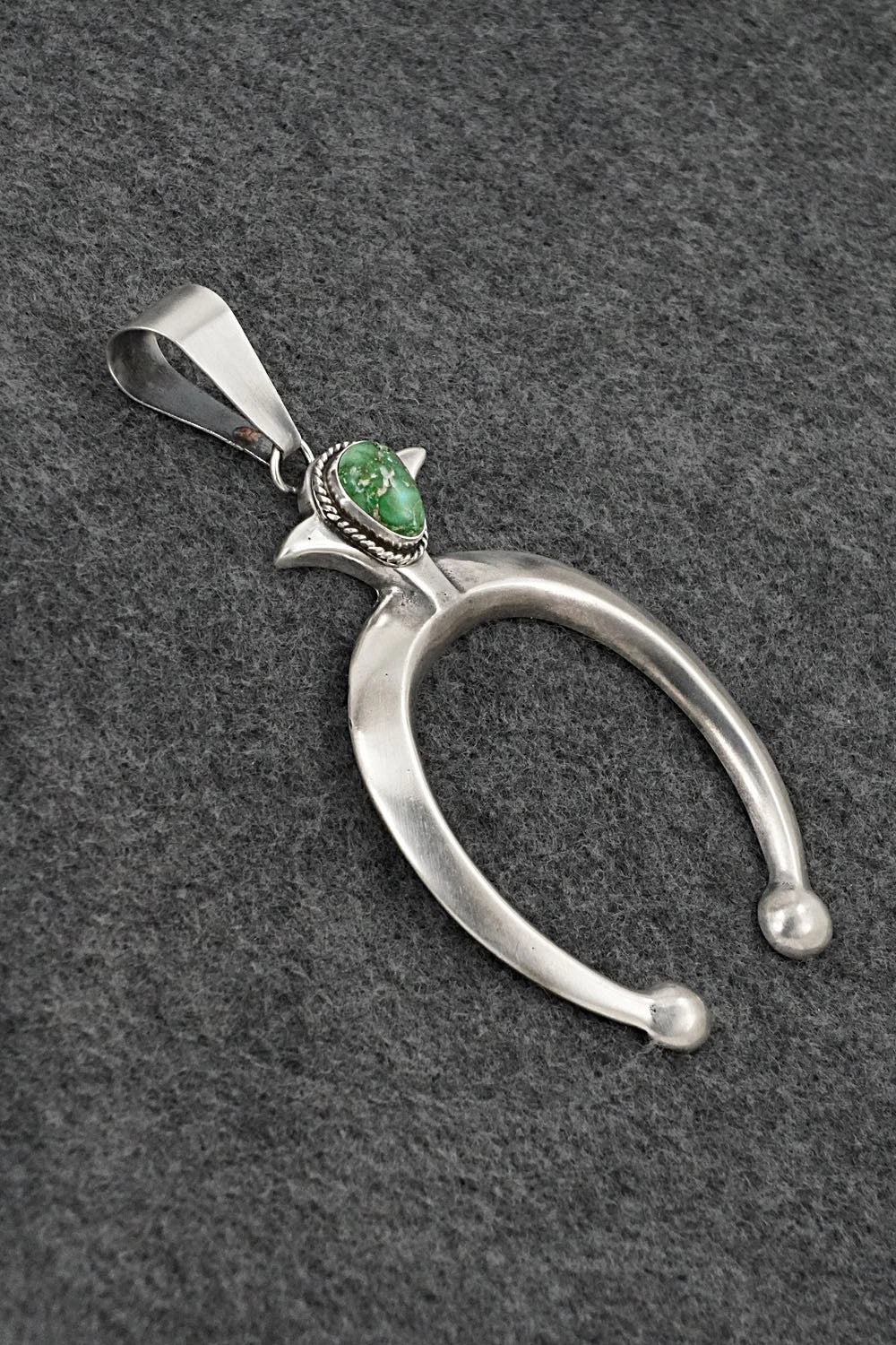 Turquoise & Sterling Silver Pendant - Eugene Gruber