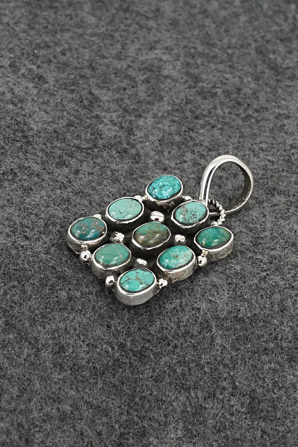 Turquoise & Sterling Silver Pendant - Priscilla Reeder