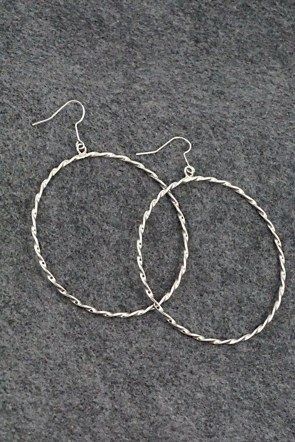 Sterling Silver Hoop Earrings - Nashina Tsosie