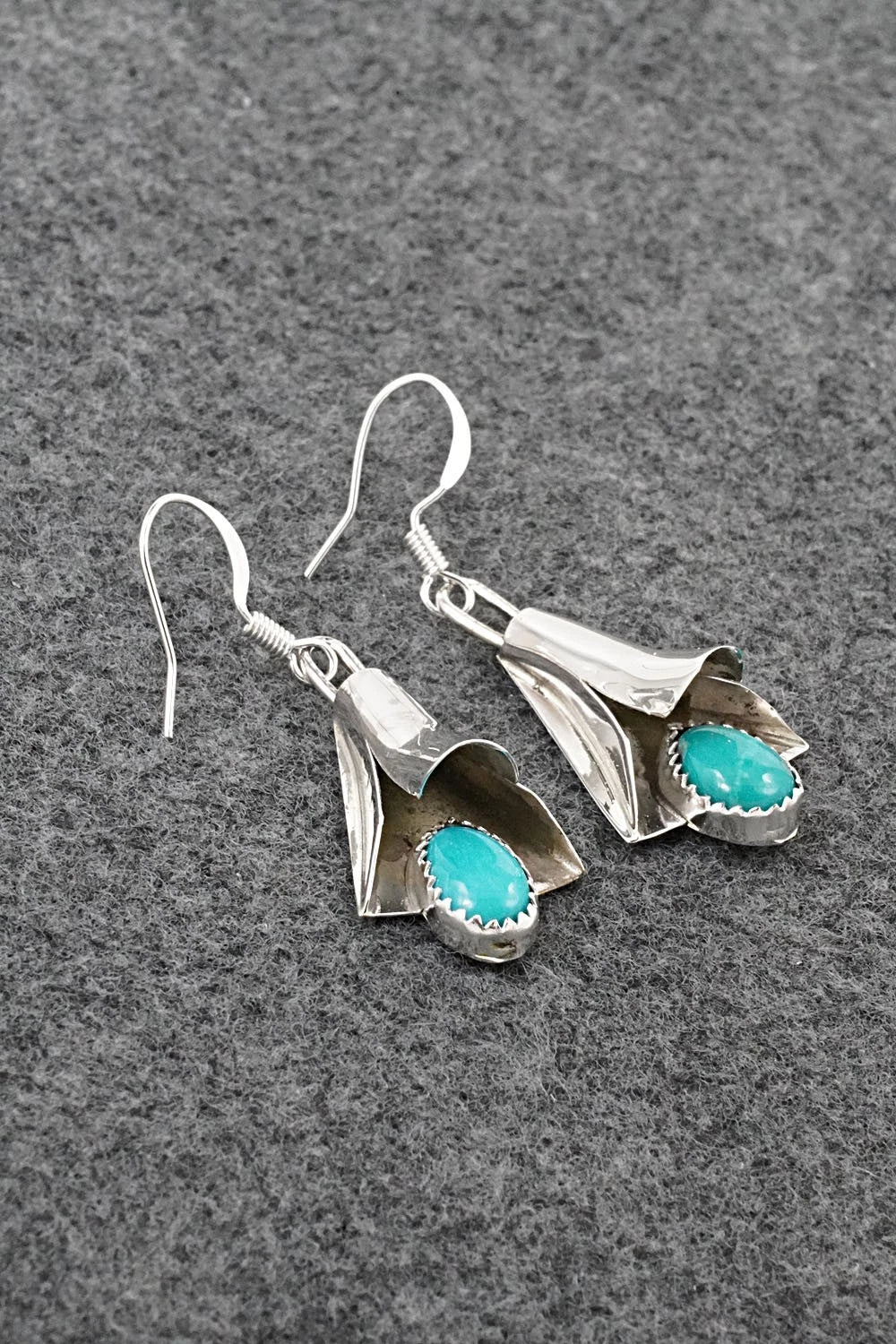 Turquoise & Sterling Silver Earrings - Louise Yazzie