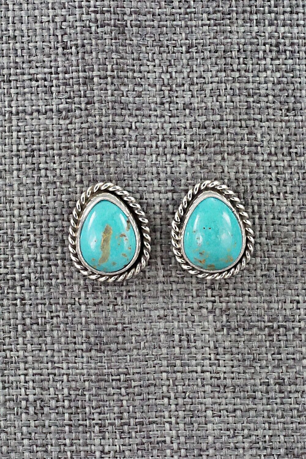 Turquoise & Sterling Silver Earrings - Marco Begaye