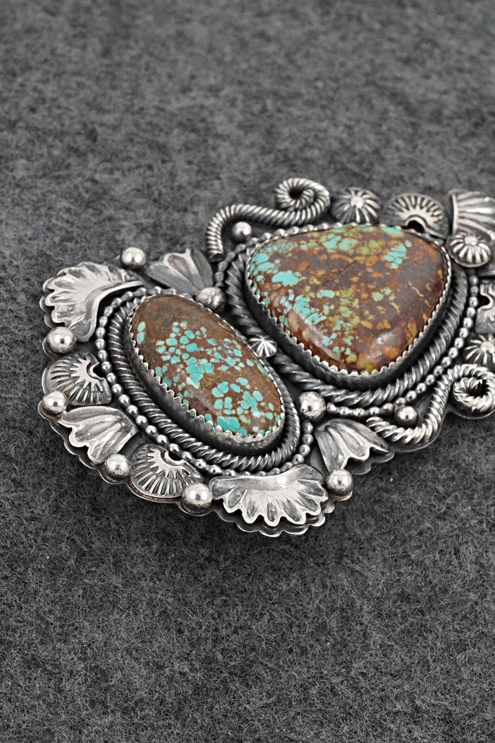Turquoise & Sterling Silver Pendant - Braxton Parkett