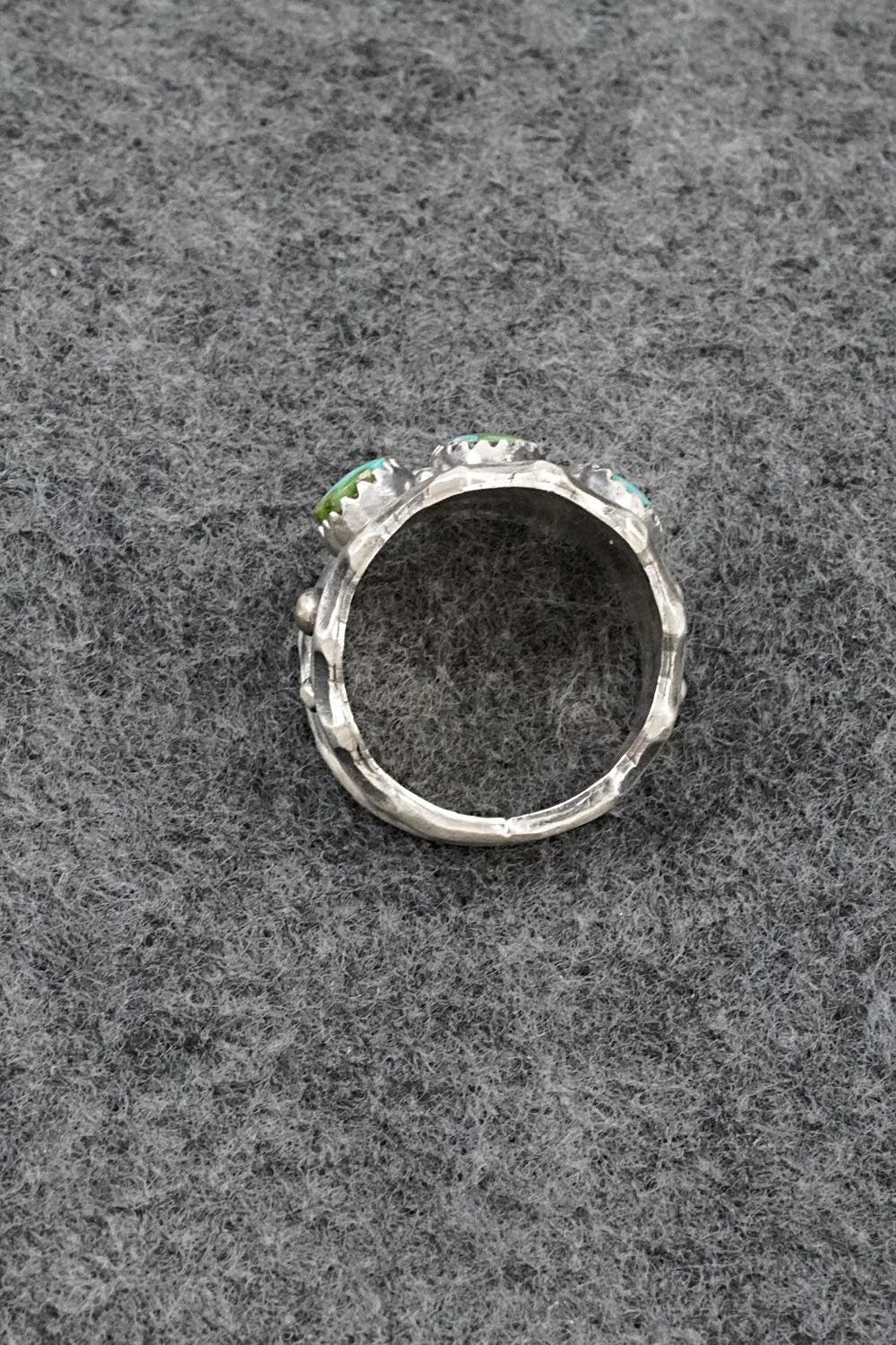 Turquoise & Sterling Silver Ring - Genevieve Francisco - Size 7.5