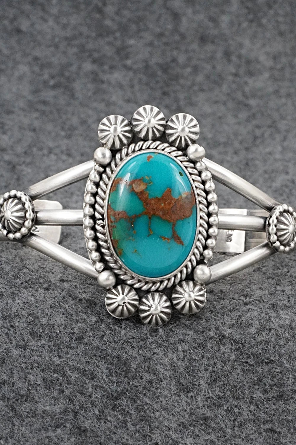 Turquoise & Sterling Silver Bracelet - Michael Calladitto
