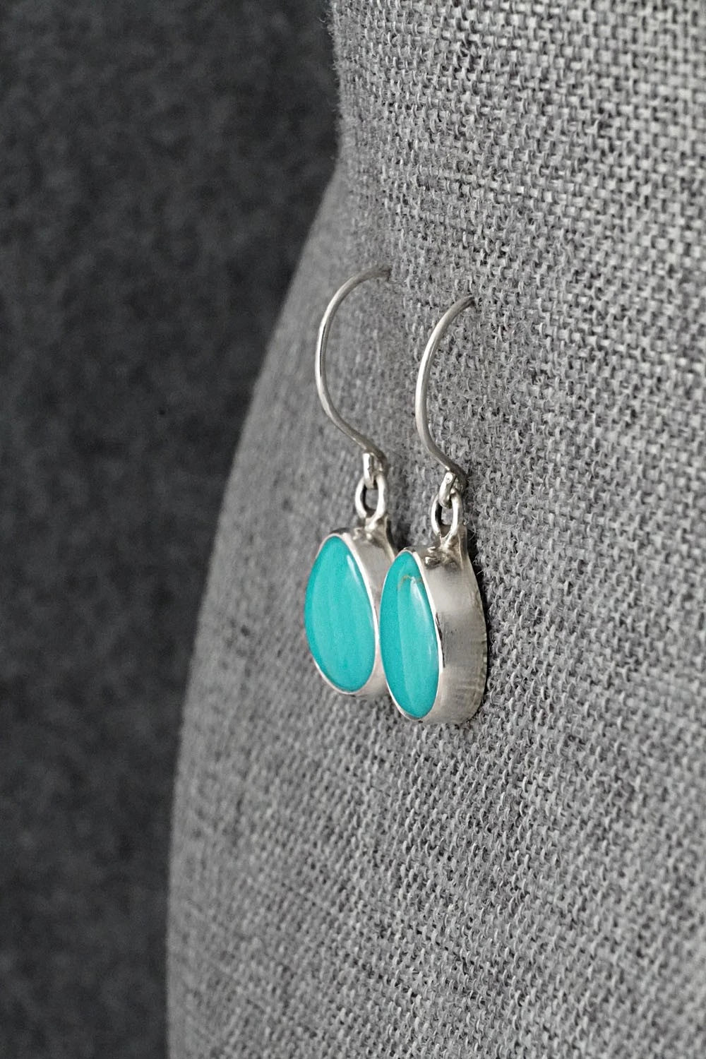 Turquoise & Sterling Silver Earrings - Rosemary Saunders