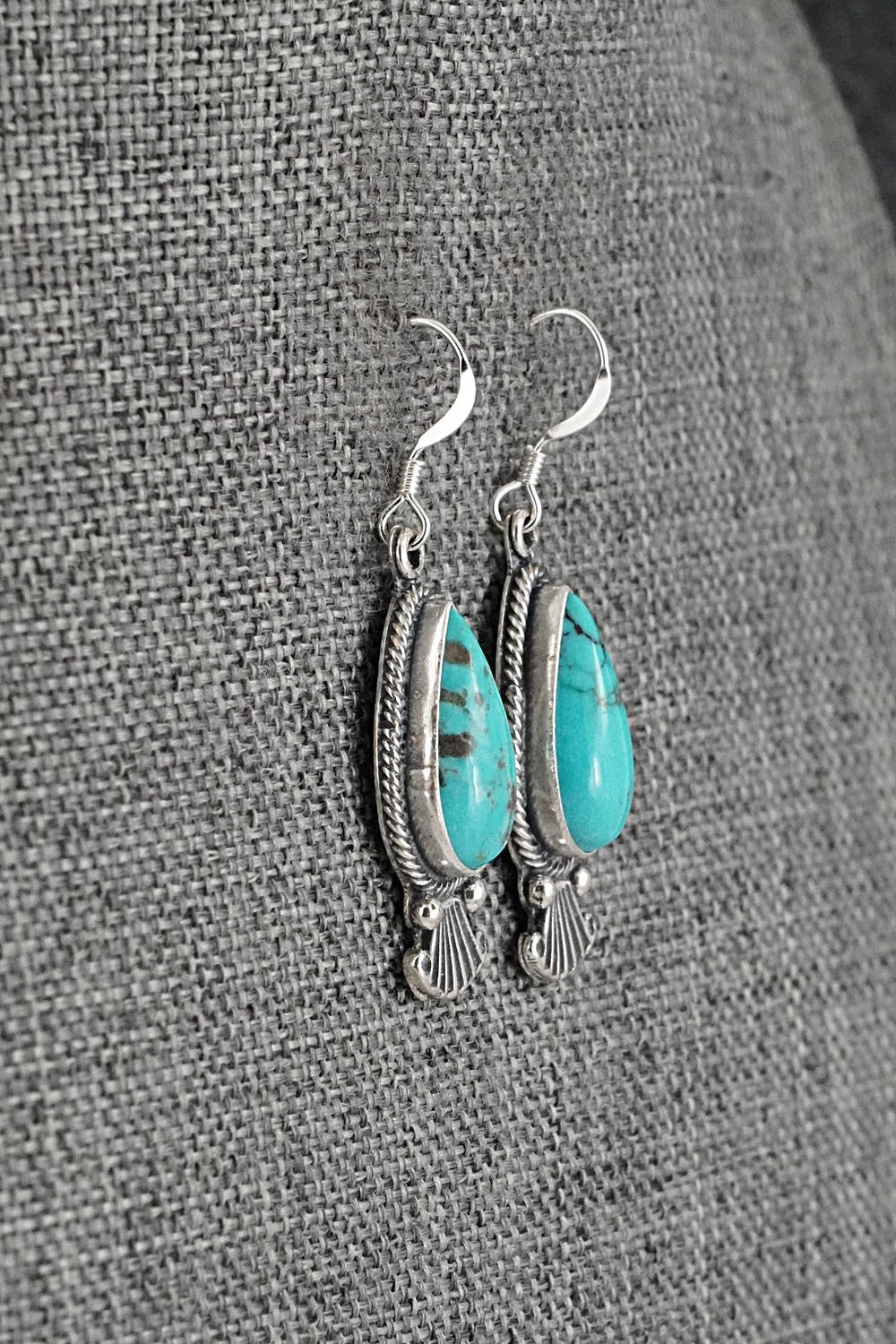 Turquoise & Sterling Silver Earrings - Verley Betone
