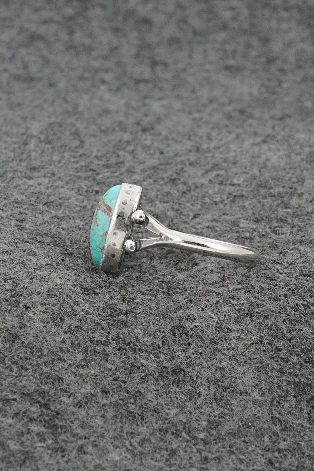 Turquoise and Sterling Silver Ring - Jerryson Henio - Size 9.5