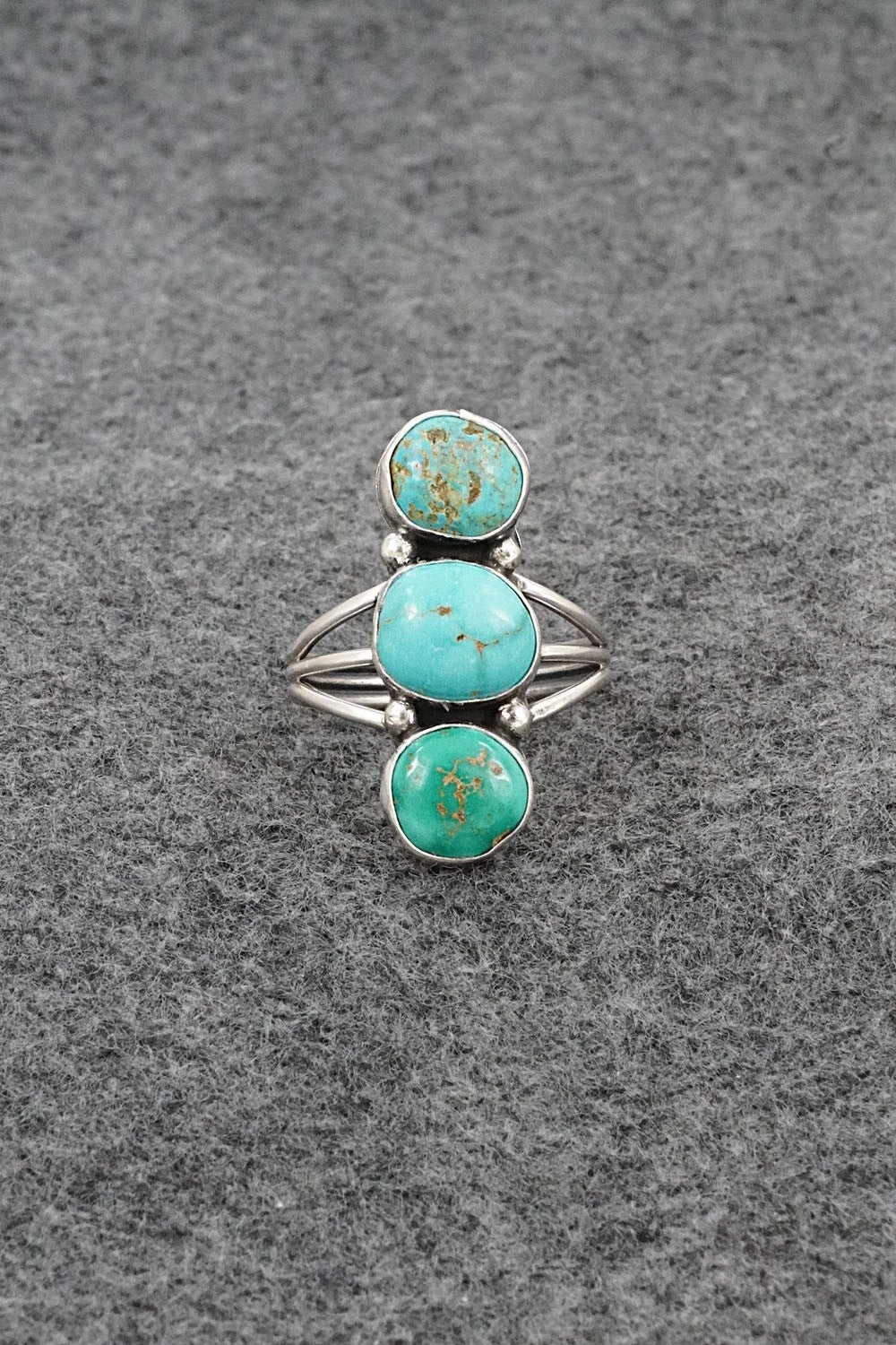 Turquoise & Sterling Silver Ring - Verley Betone - Size 10